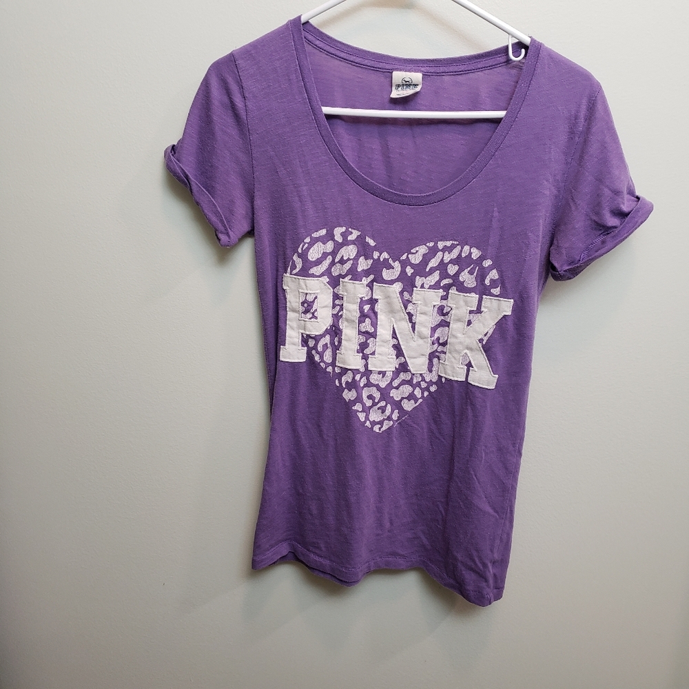 Victoria's Secret Pink Lavender Purple Tee Size Small Y2K